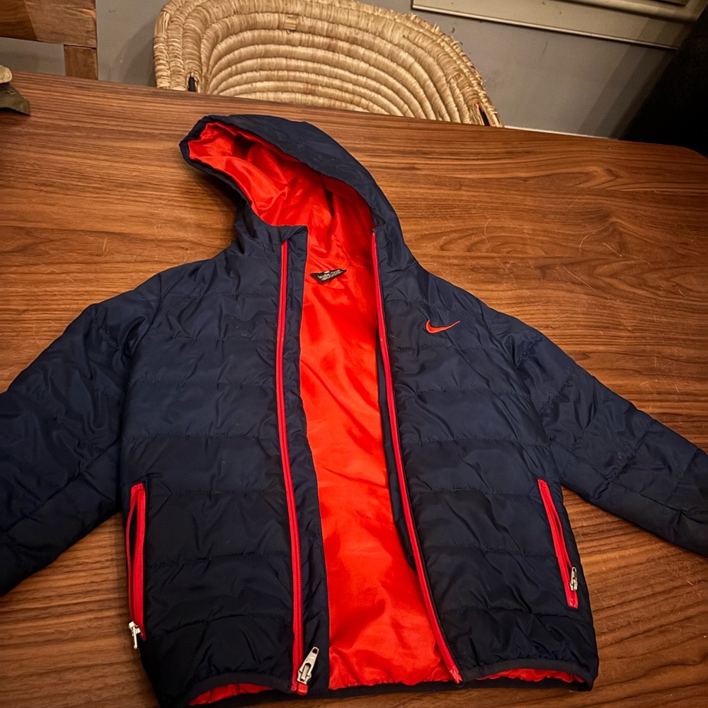 Nike Red and Dark Blue winter Jacket puffer